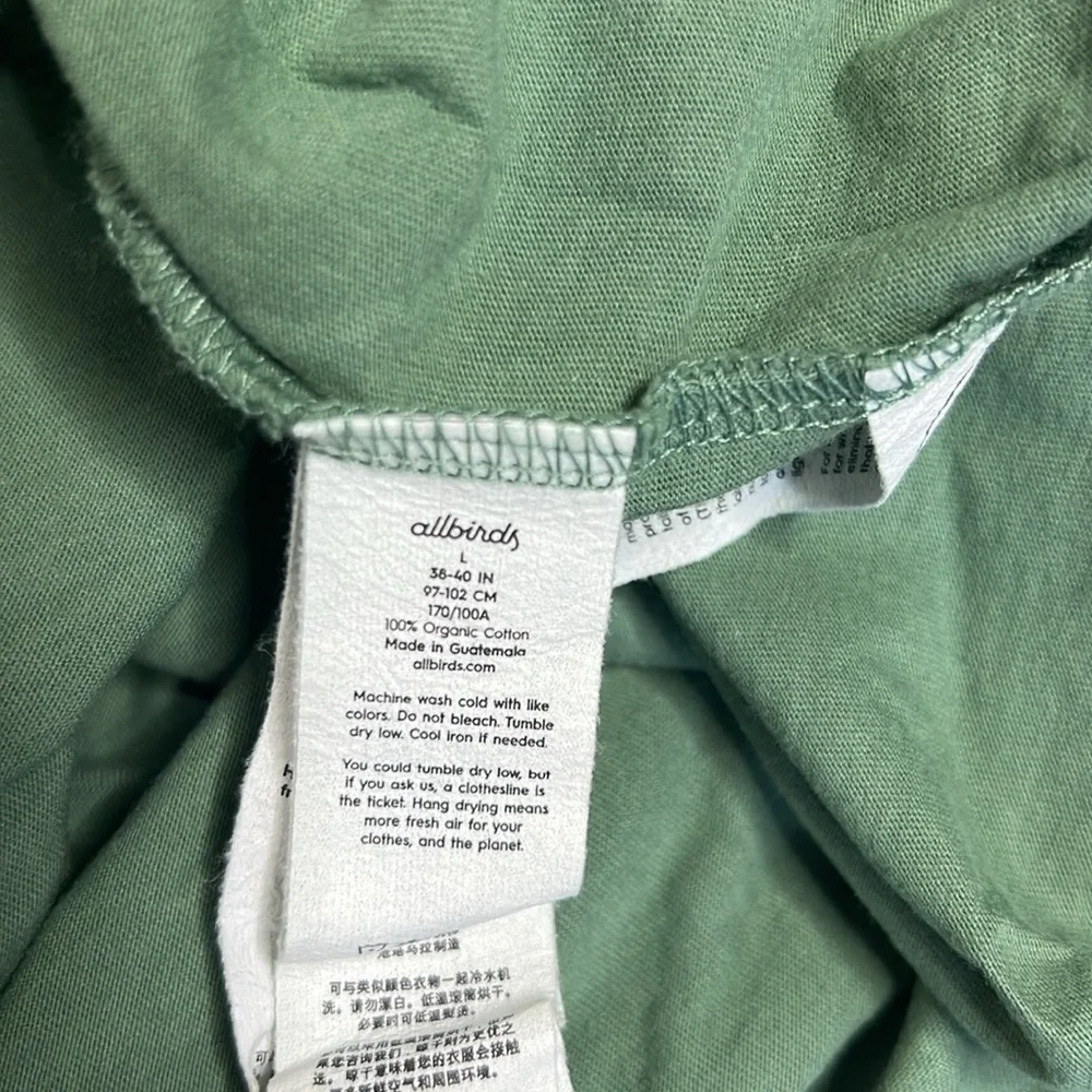 NWT allbirds Cotton Long Sleeve Tee Hazy Cargo - NWT - Picture 10 of 10